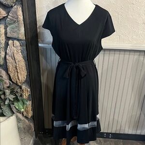NWT Elegant Black and Clear Women's Dress